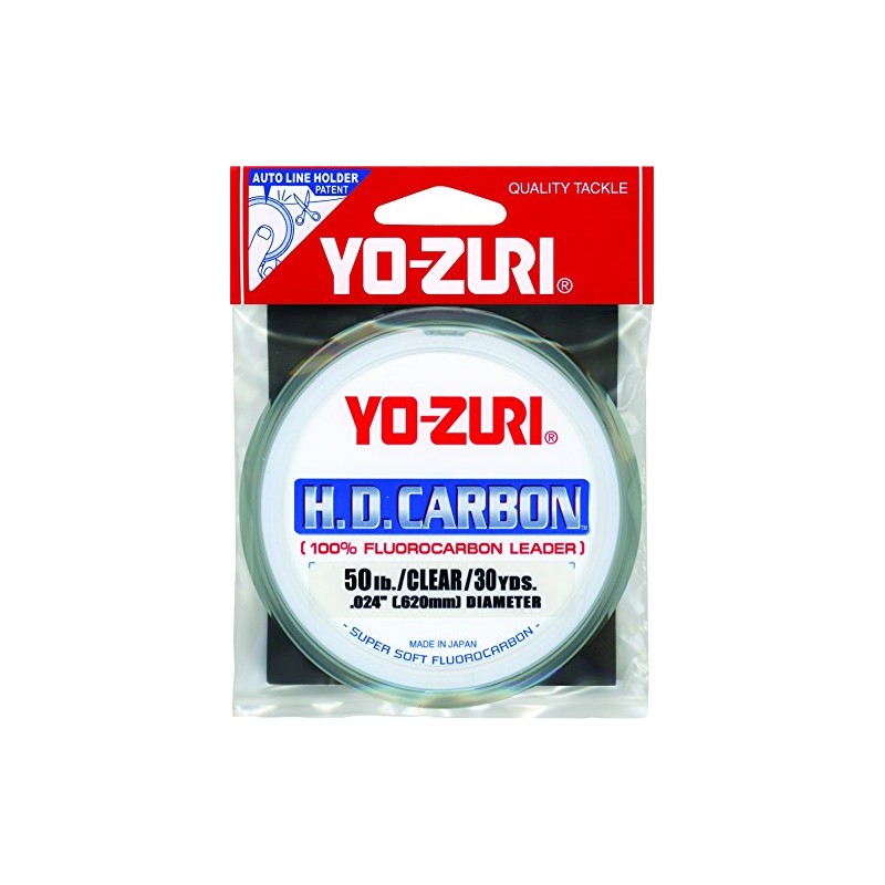 Yo-Zuri H.D. Carbon Fluorocarbon Leader Line, Clear, 50-Pound/30-Yard