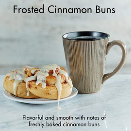 Door County Coffee, Frosted Cinnamon Buns, Sweet Cinnamon Flavored Coffee, Medium Roast, Ground Coffee, 10 oz Bag
