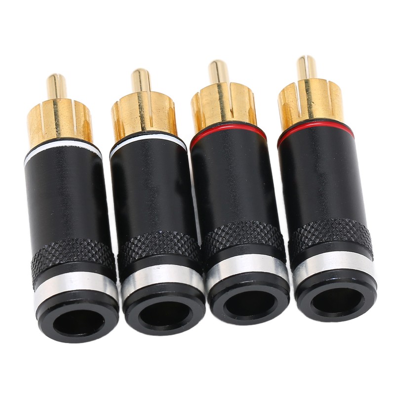 Preffair R1764 RCA Audio Plug 24K Gold Plated Signal Cable