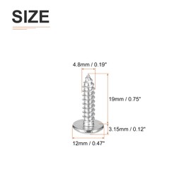 DTGN #10x3/4 Sheet Metal Screws - 50 Pack - for Wood, Furniture - 304 Stainless Steel Phillips Truss Head Self Tapping Tip Wood Screws - Silver