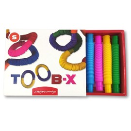 TOOB-X Pop Tube Toys Stress Relief Toy (Multi-Color) (8 Pack) (Small)