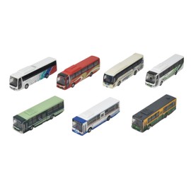 TOMYTEC The Bus Collection Bus Colle Meitetsu Group Bus Holdings, Set of 7, Diorama Supplies