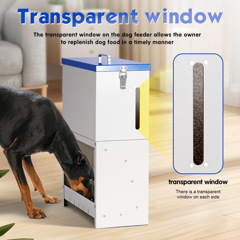 PKNYBZH Galvanized Metal Pet Food Station for Indoor & Outdoor