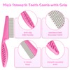 Flea Comb for Cats Dogs, 6 Pack Pet Lice Comb