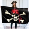 Pirate Flag – Jolly Roger Flag Red Bandana – Funny