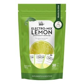 Electrolitos En Polvo Sin Azúcar Lfie360+ 30 Pzs Sabor Limón