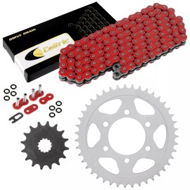 Kawasaki Red O-Ring Drive Chain & Sprockets Kit for Kawasaki ZX750P Ninja ZX7R 1996-2003