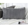 PANOD Faux Fur Decorative Lumbar Throw Pillow Covers 12 x