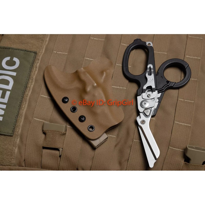 GripGirlSupply Custom Kydex Coyote Holster for Leatherman Raptor Trauma Shears