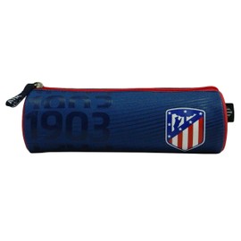 ATLETICO MADRID Round Feather Pen - One Compartment - 21.5 x 7 x 5 cm - Black