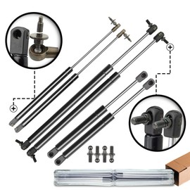 A-Premium Hood Tailgate and Rear Window Lift Supports Shock Struts Compatible with Jeep Grand Cherokee WJ 1999-2004 Sport Utility 6-PC Set