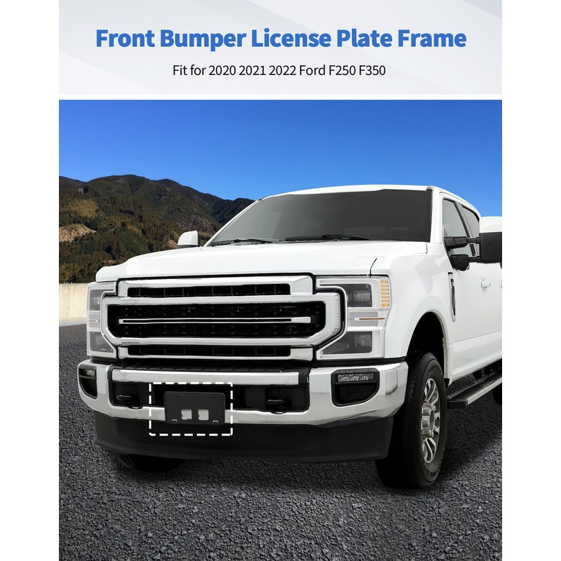Front Bumper License Plate Frame Bracket Holder for 2020 2021