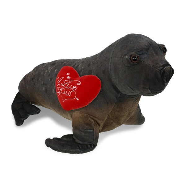 DolliBu Valentine Plush Wild Collection Sea Lion with Red Heart