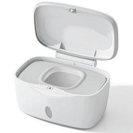 Wipes Dispenser with Weighted Plate, X2 PRO, Seposeve Perfect Pull Baby Wipe Holder, Refillable Wipe Container, Keeps Wipes Fresh, One-Handed Operation. Non-Slip, Easy Open/Close Wipes Case, Grey