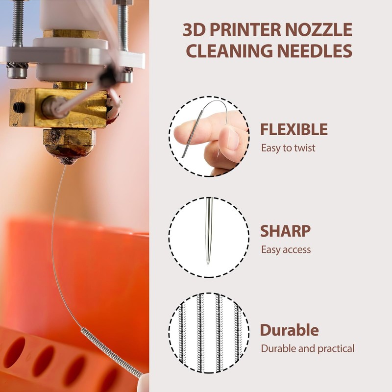 3D Printer Accessories, 14 PCS 3D Printer Tool Nozzle Cleaning