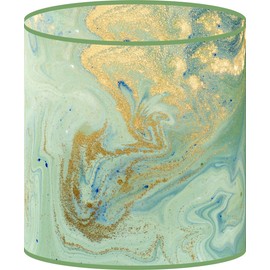 LampPix 10 Inch Table Lamp Shade - Marble Green Canvas Desk Lampshade (Spider Fitting)