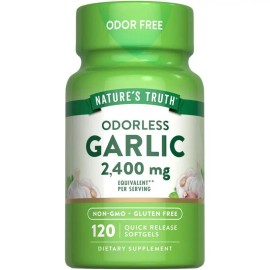 Odorless Garlic Supplement 2400 mg – Supports Heart Health, Immune Function & Overall Wellness – 100 Capsules