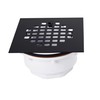 Westbrass D206PS-62 4-1/4" Square Grate Shower Drain Cover with 2"