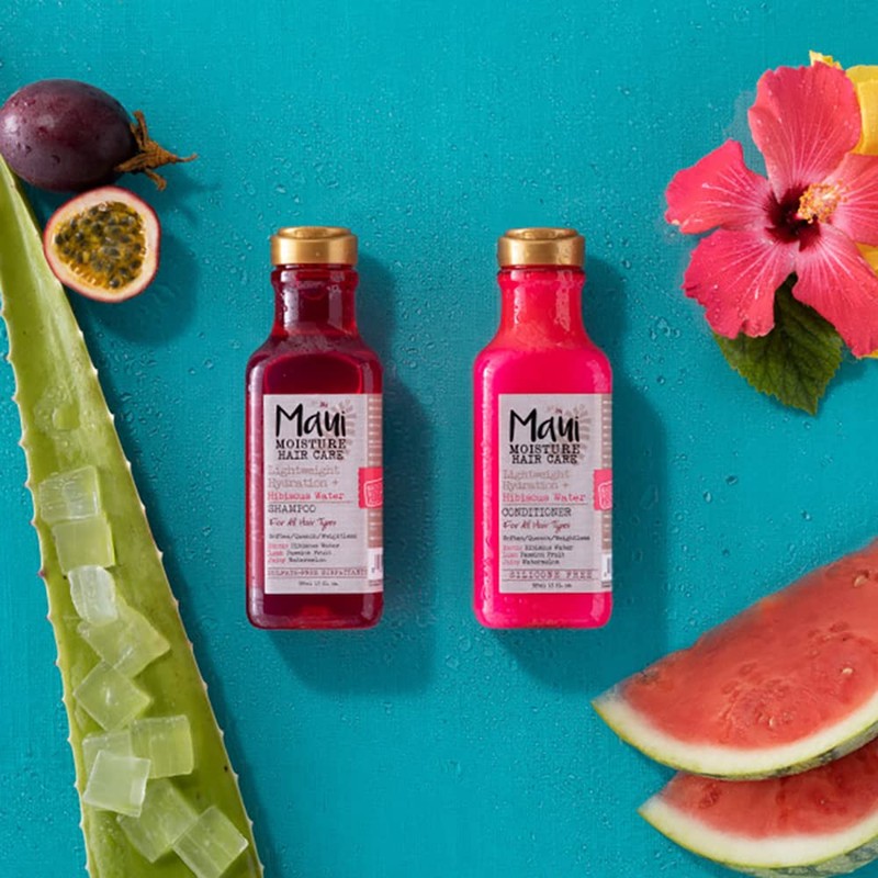 Maui Moisture Lightweight Hydration + Hibiscus Water Shampoo + Conditioner,