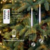 Mavandes LED Taper Candles with Clear Crystal Ball Hooks, Remote