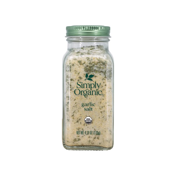 Simply Organic Garlic Salt, Certified Organic | 4.7 oz | Pack of 2