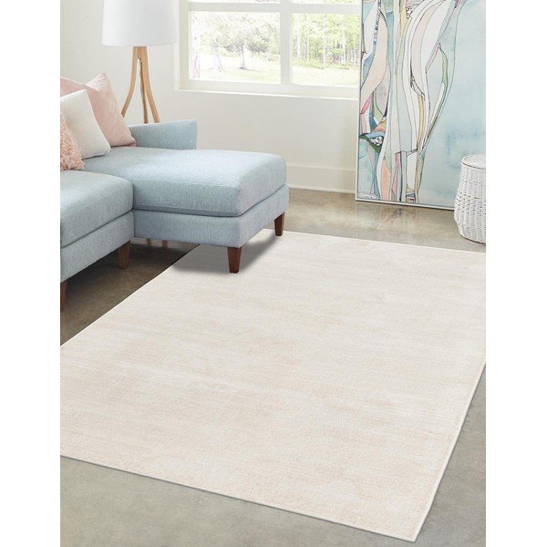 Rugs.com Finsbury Collection Rug – 6' x 9' Ivory Medium
