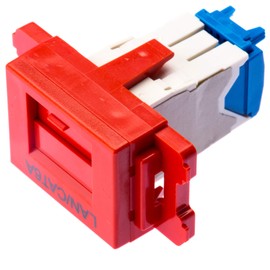 Panduit Cat6A JIS Plate Jack Kit Red JAOSSP6ATGRD
