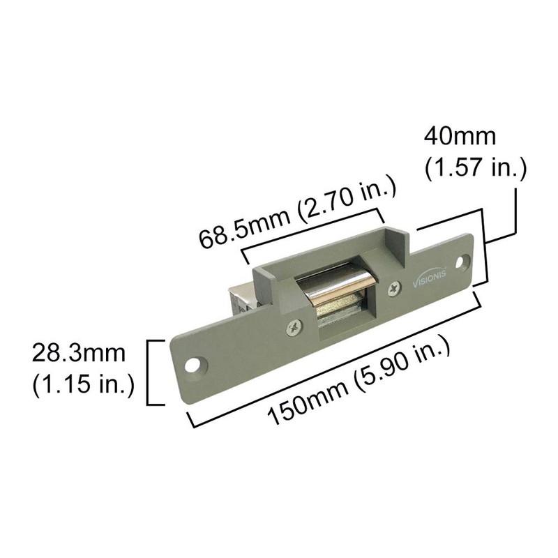 Visionis VIS-EL101-FSA 770lbs Stainless Steel Electric Door Strike Lock for