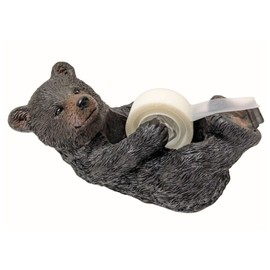 Adorable Black Bear Tape Dispenser/Stand for Cabin Lodge Style - Office, Desk, Giftwrap