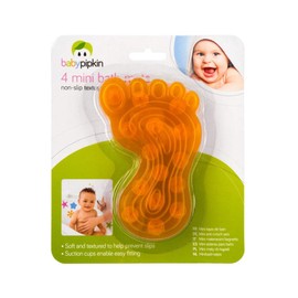 Non Slip Baby Bath Mats With Suction Pads Pack Of 16 Mini Child Safety Anti Slip Shower Mats Flower, Star, Foot, Star Fish (Funny Foot)