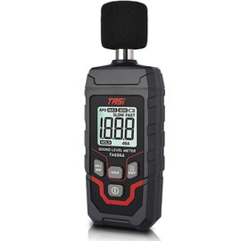 TEOOT Noise Meter, Digital Noise Meter, Volume Meter, Decibel Measuring Instrument, Portable, LCD Display with Backlight, Max/Min Value Display, Data Hold Function, For Home, Office, Factories