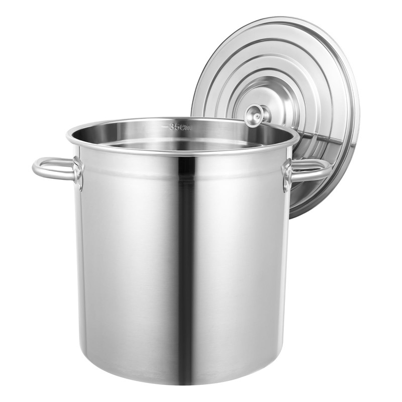 Stainless Steel Stockpot, 30 Quart Large Cooking Pots with 0.8mm