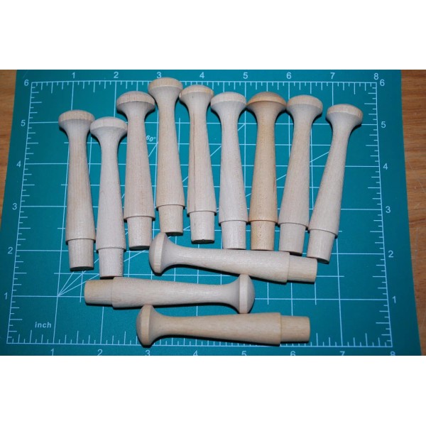 3-1/2" Unfinished Hardwood Shaker Peg - Coat hanger rack 12pc