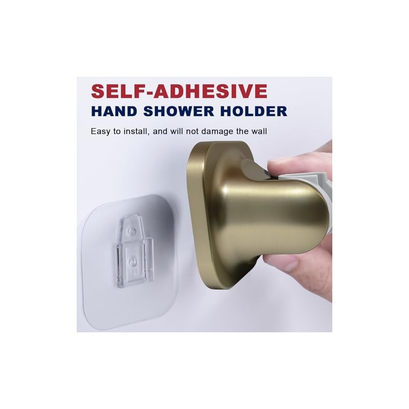 BSTIIU Hand Held Shower Head Holder, Adhesive Showerhead Bracket, Angle