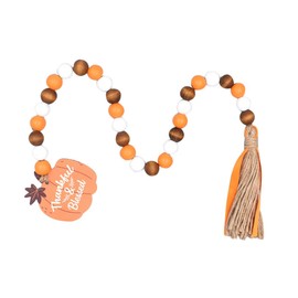 BESPORTBLE Thanksgiving Day Bead Garland Tassels Rustic Home Decoration for Fall Harvest Farmhouse Style Beaded Hanging Decor for Party Garden and Seasonal Celebrations