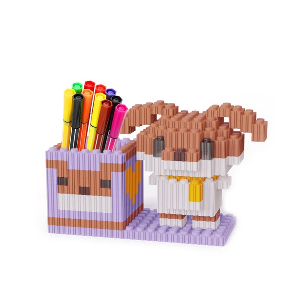 BB FUN HOUSE Pen Holder Building Toy Set Pixel Art