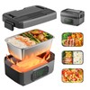 VVU&CCO Portable Electric Lunch Box for Adults with Timer,Rechargeable Self