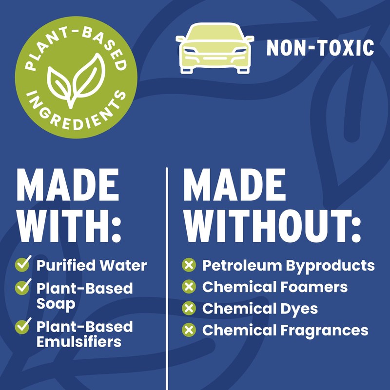 Carvida Biodegradable Car Wash, Non-Toxic, Low-Foam, Environmentally-Friendly Plant-based Concentrate, 32oz