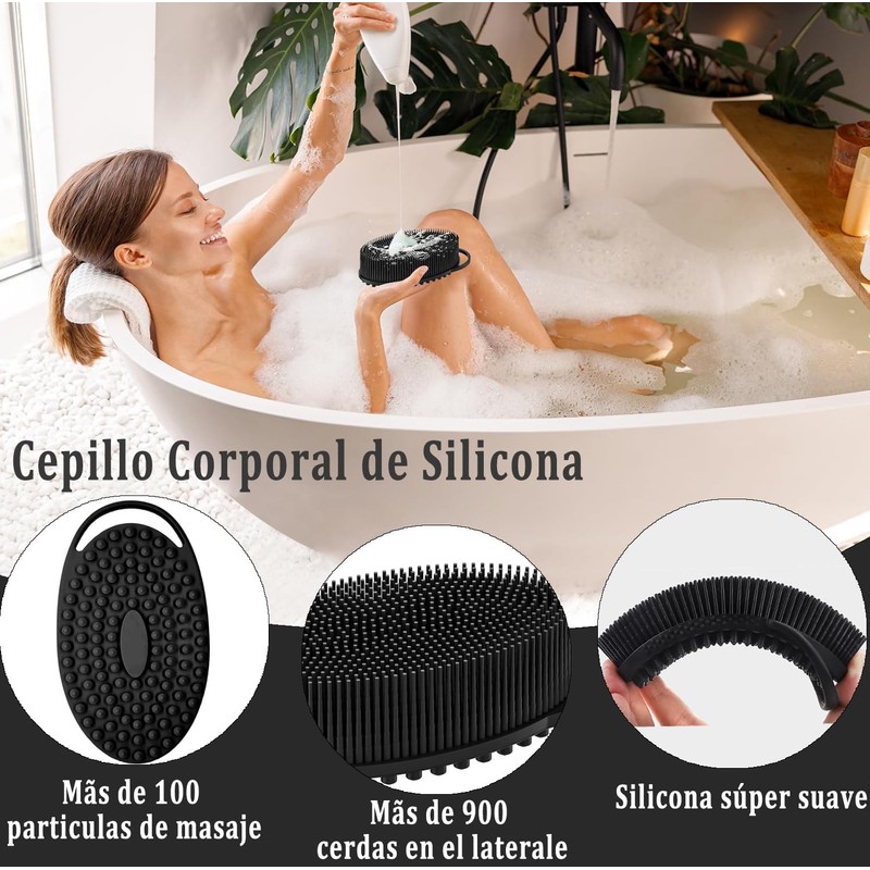 Cepillo de Baño de Silicona EPANO (2 Piezas) - Exfoliación