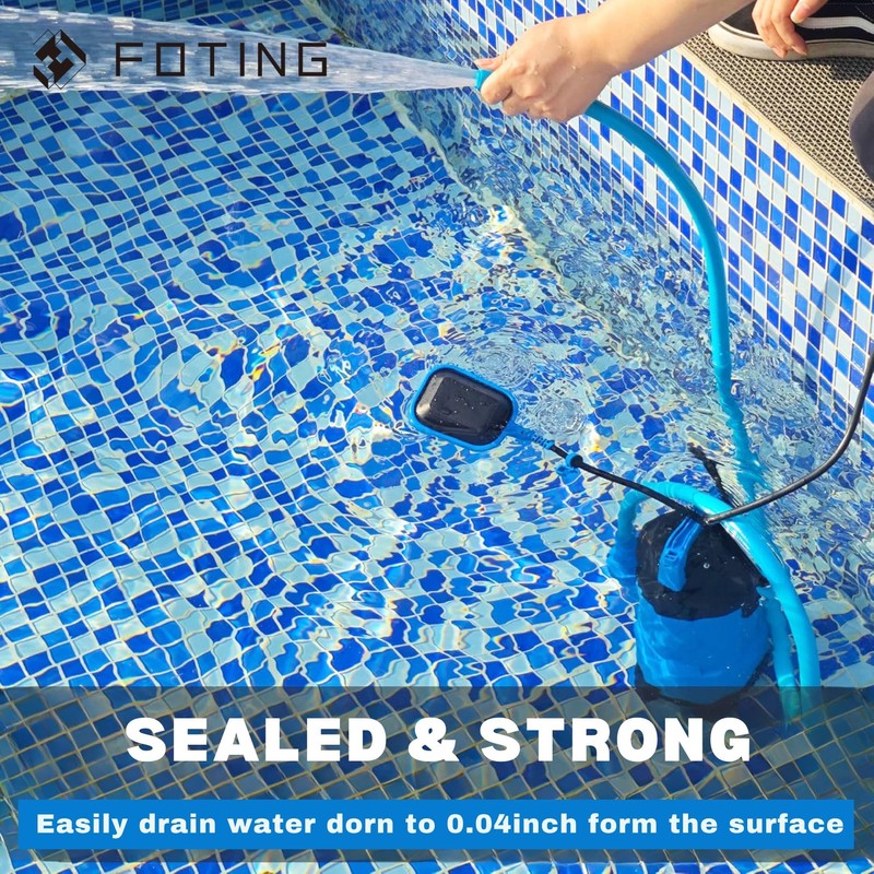 FOTING Sump Pump, High Flow Clean&Dirty Submersible Water Pump, Thermoplastic
