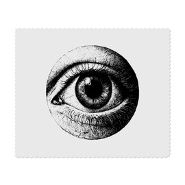 2 x 'Eye Sketch' Microfibre Lens/Glasses Cleaning Cloths (LC00031374)