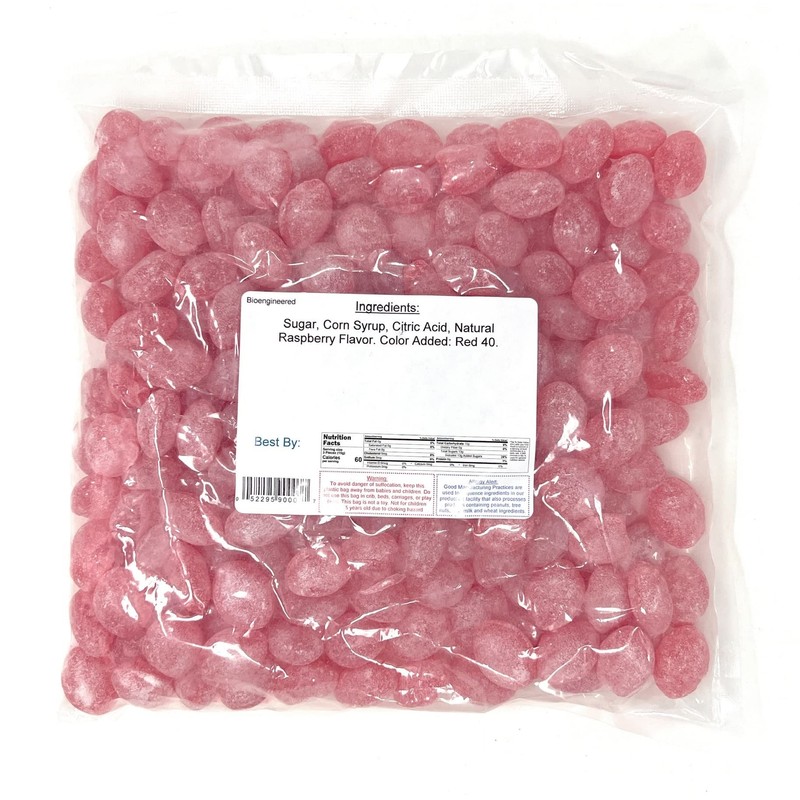 Claeys Raspberry Sanded Candy Drops, 2 Pound