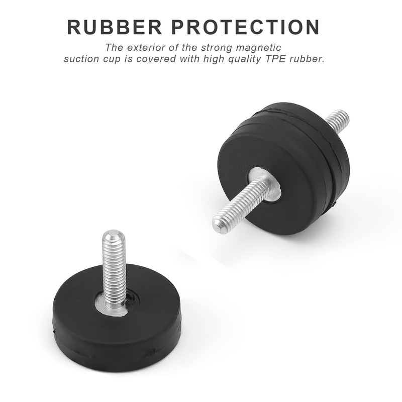 0XBIT Neodymium Magnet Rubberised, Pack of 4 Rubber Magnetic Disc,