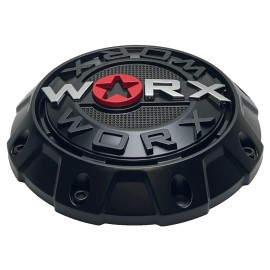 Ultra Wheel/Worx #Worx By Ultra 8 Lug Matte Black Wheel Center Cap 30171765F-A Short Round