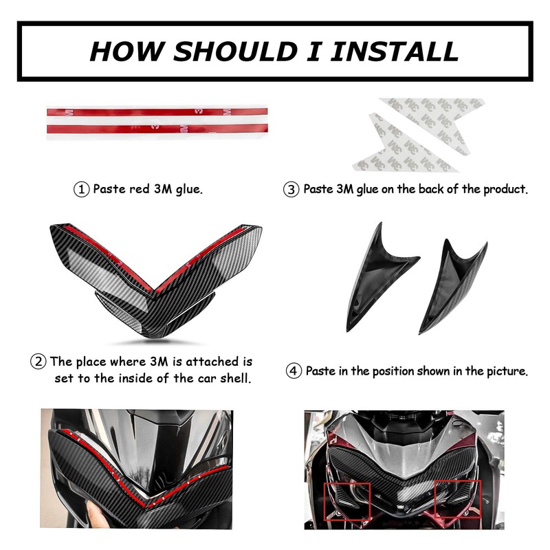 PSLER® Motorcycle Front Trim Nose Cover for Kawasaki Z900 2017-2019