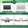 KEYYOU Lash Clusters,96 Pcs Cluster Lashes D Curl 10-18MIX DIY