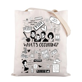 Zuo Bao Funny Quote Cosmetic Tote Bag Oh What's Occurring Cosmetic Bag Gift for British TV Comedy Fans (WHAT'S OCCURRING)