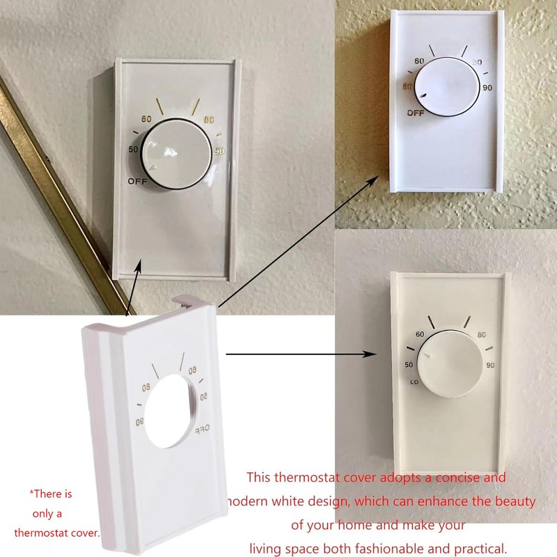 White Dual-Pole Line Voltage Thermostat Housing Designed for Vintage D22
