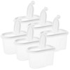 2friends Storage Jars, Set of 6, White with Hinged Lids,