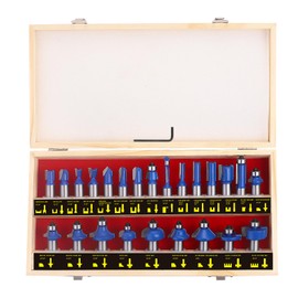 UTRUSTTO 1/2" Router Bit Set 24 Pieces, 1/2 Inch Shank Tungsten Carbide Router Bits, for Professional and Beginners Carpenter